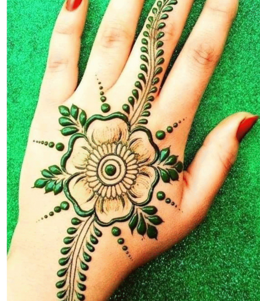 DOTS ENGAGEMENT MEHNDI DESIGN