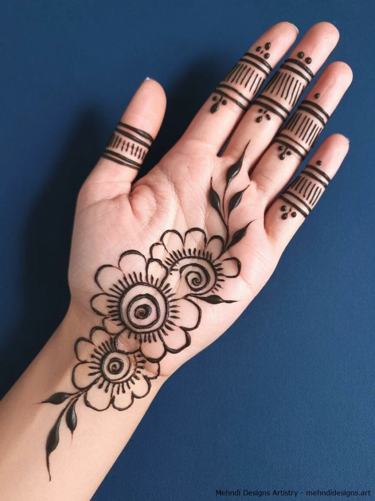 Floral-left-mehndi-design