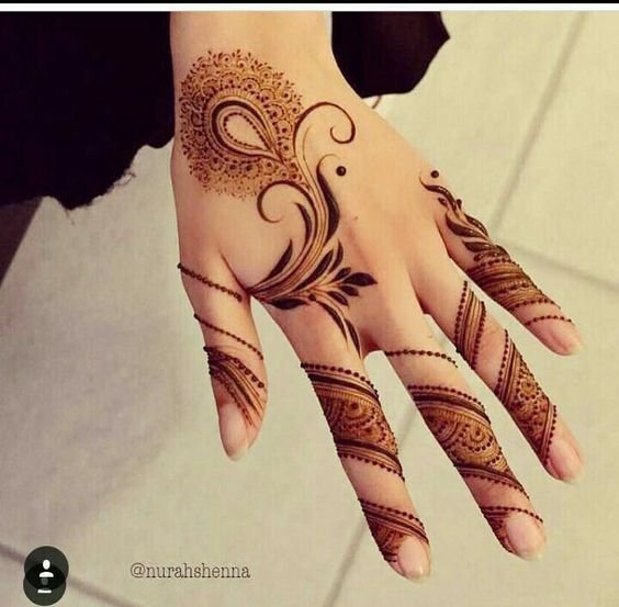 Indian fancy mehndi design