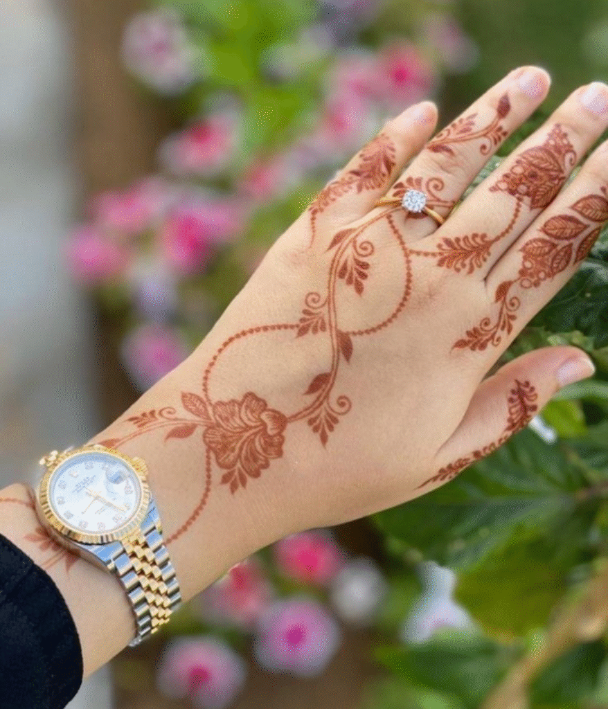 Jhumka fancy mehndi design