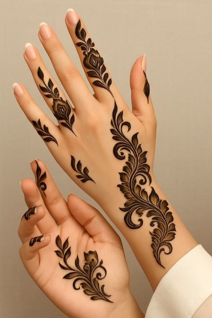 arabic floral mehndi for girls