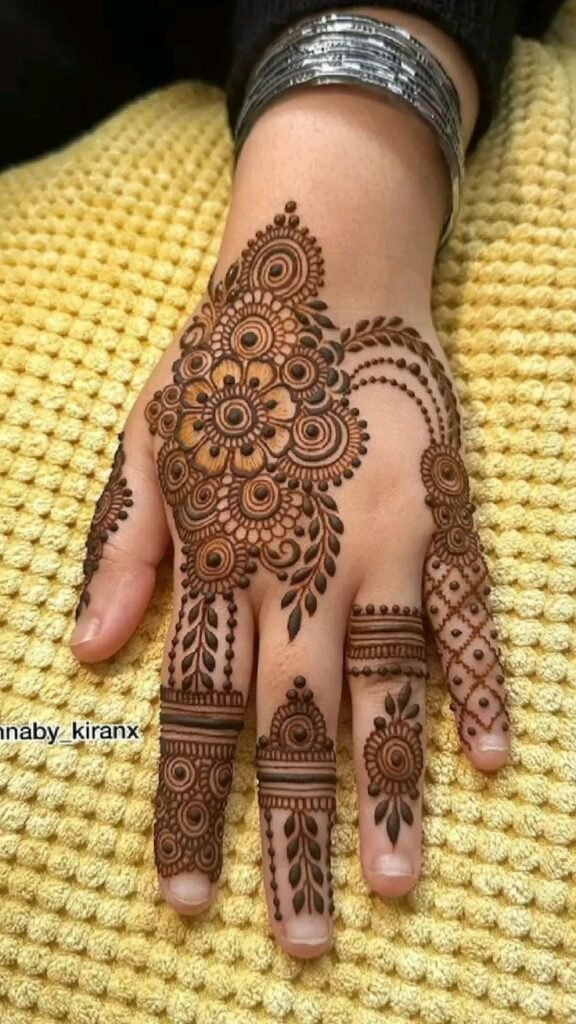 back floral mehndi design 