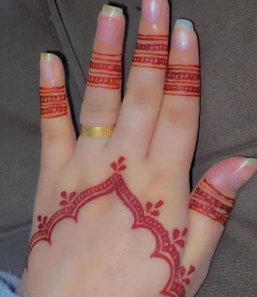 black short mehndi design