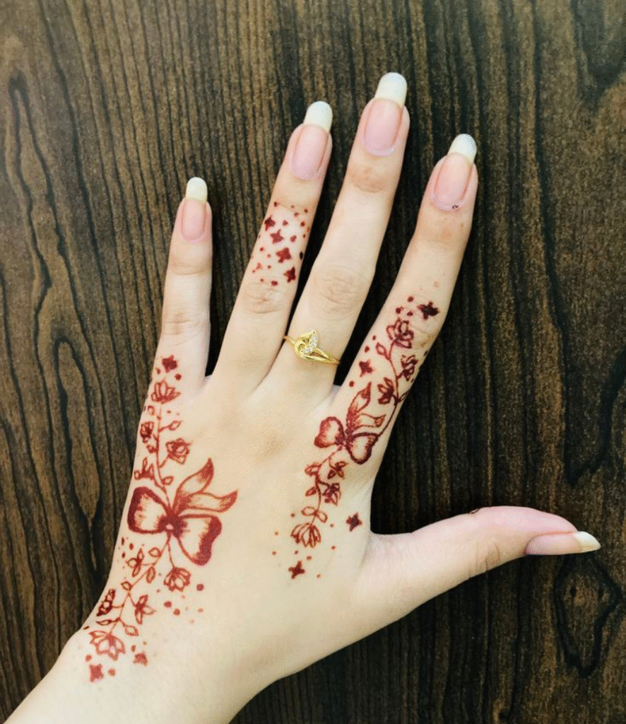 bridal short mehndi design