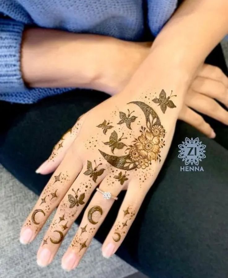 chand-btterfly-mehndi-design
