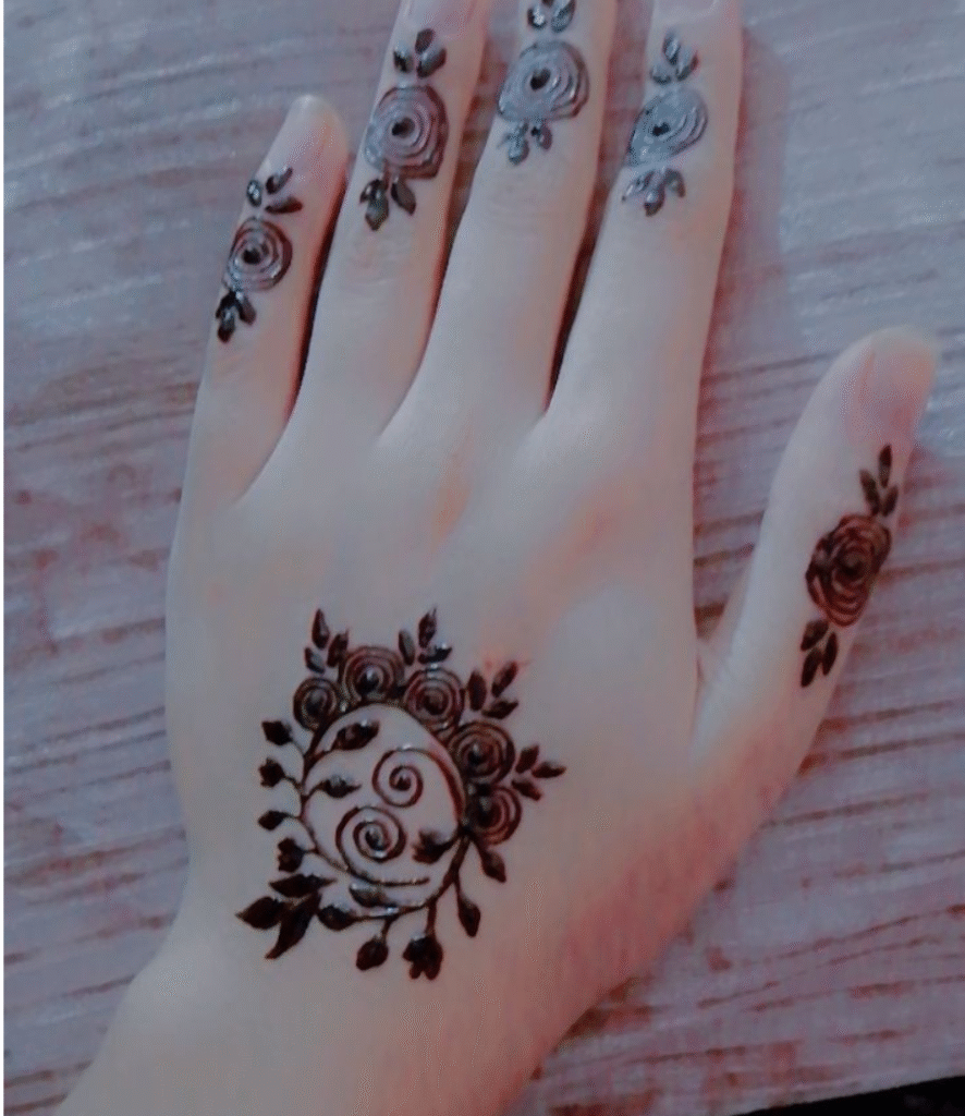 circle short mehndi design