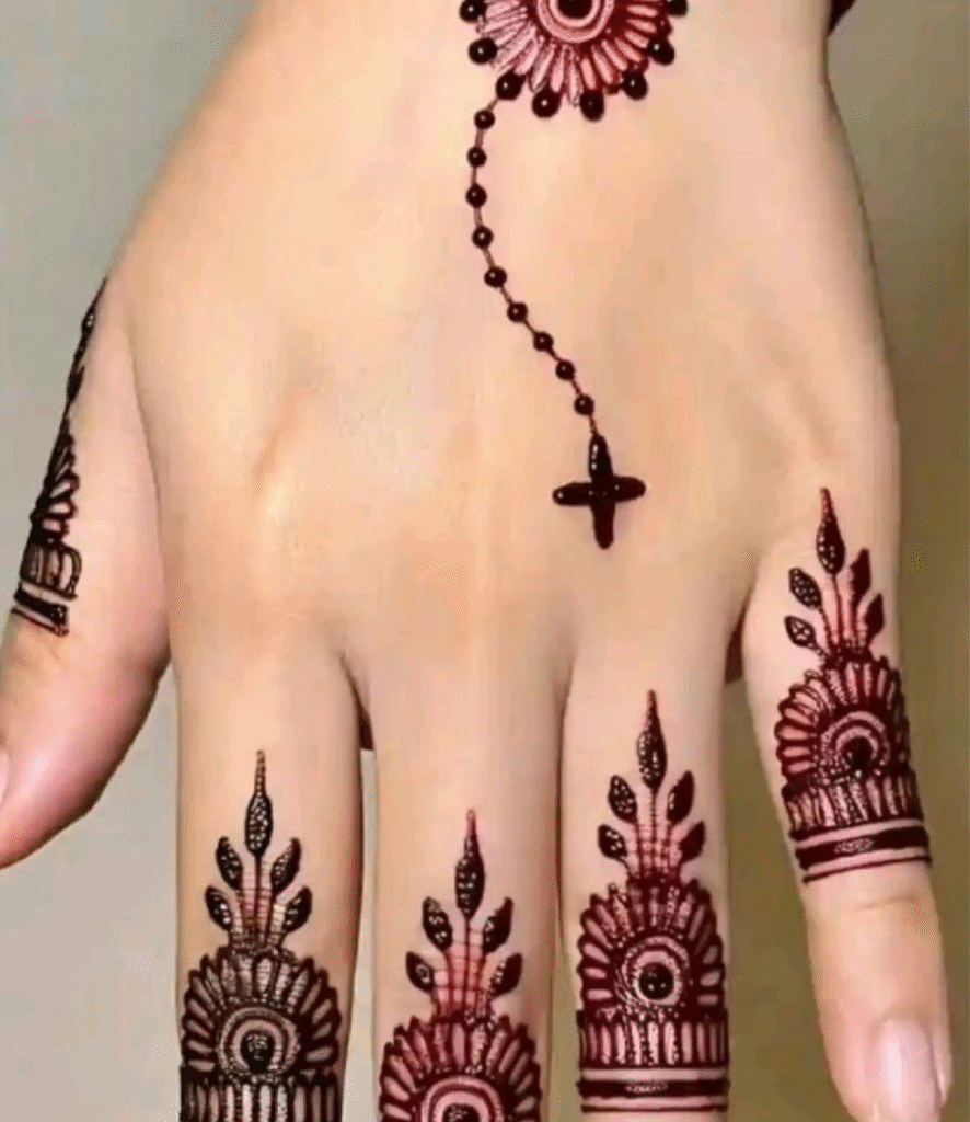 easy and beautiful short mehndi design