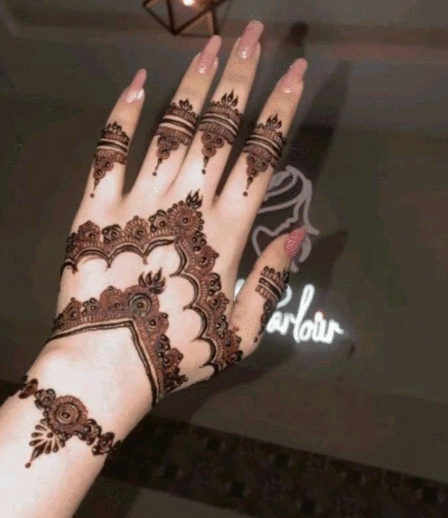 engagement mehndi design easy