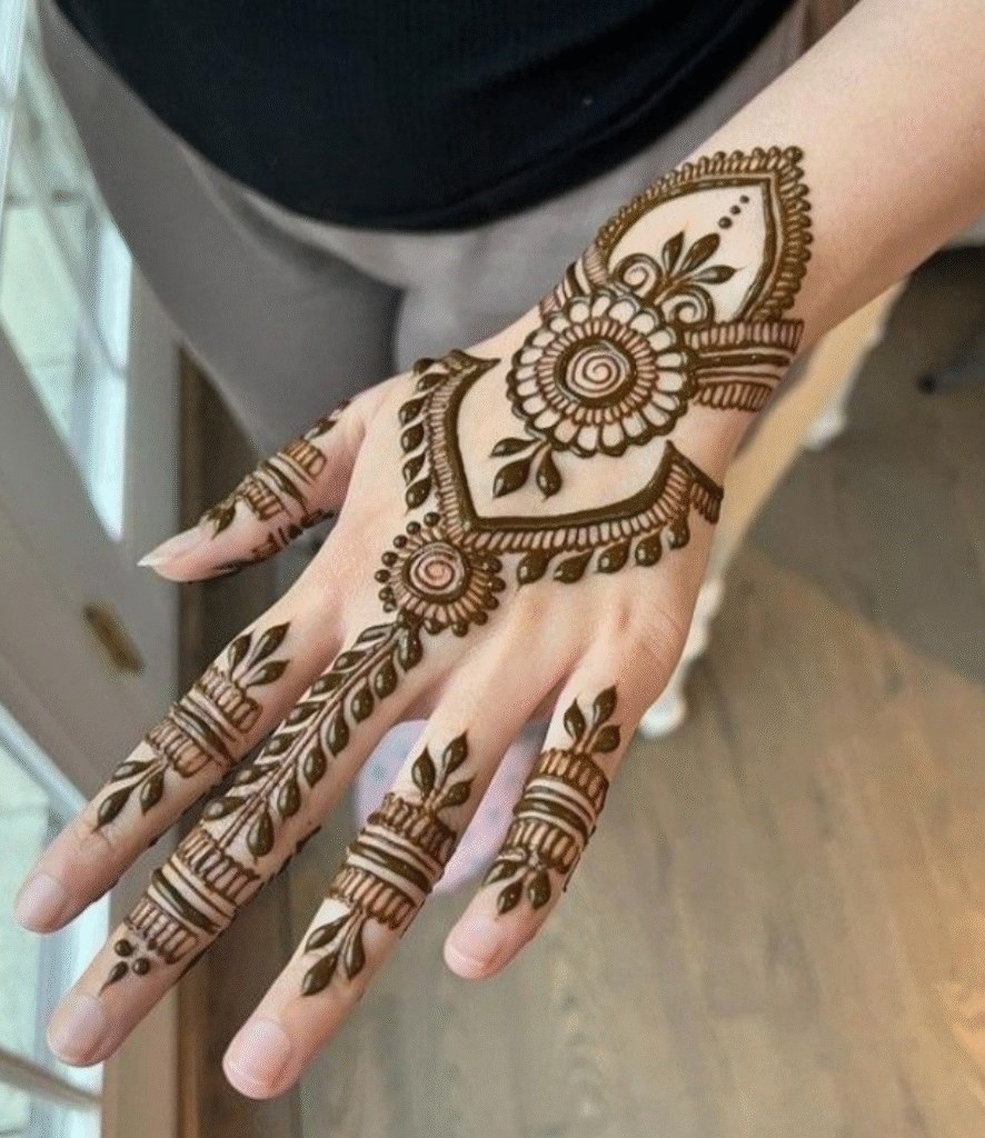 engagement mehndi design simple