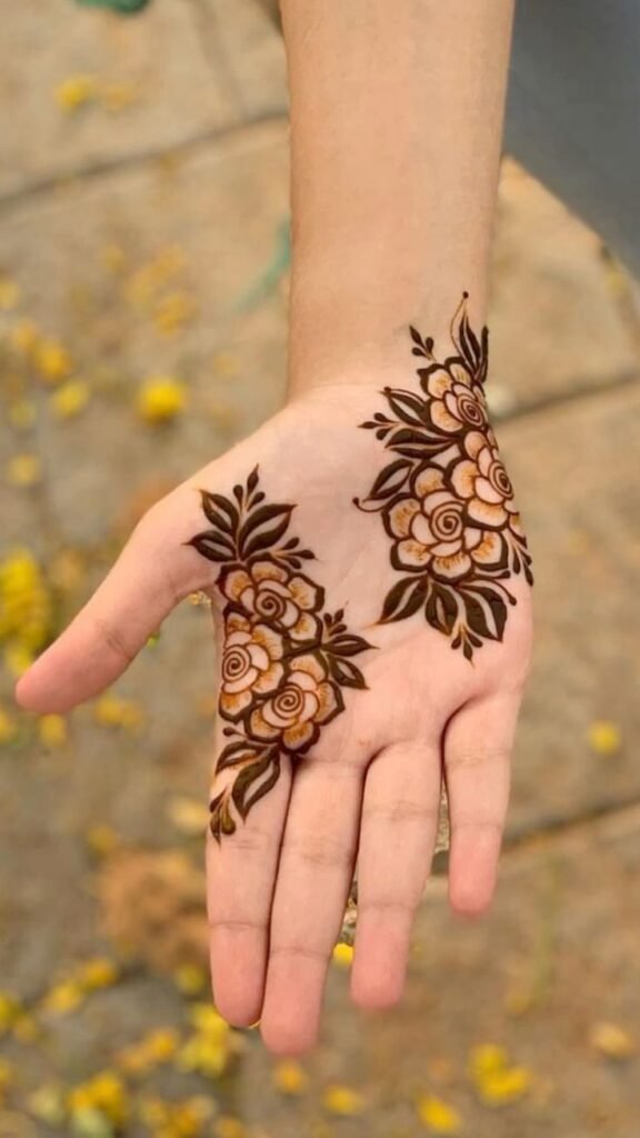 palm floral mehndi design