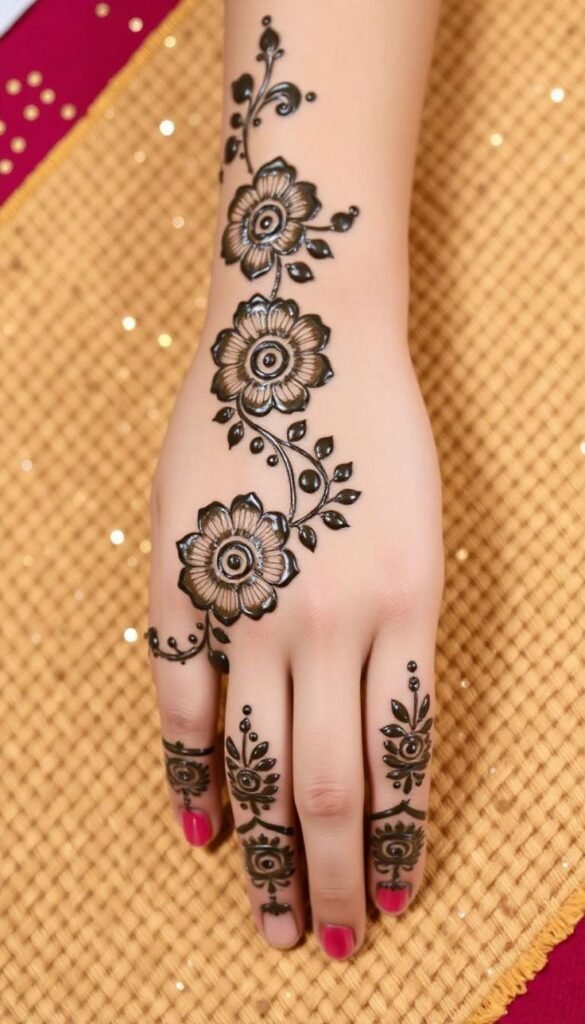 simple dubai mehndi design
