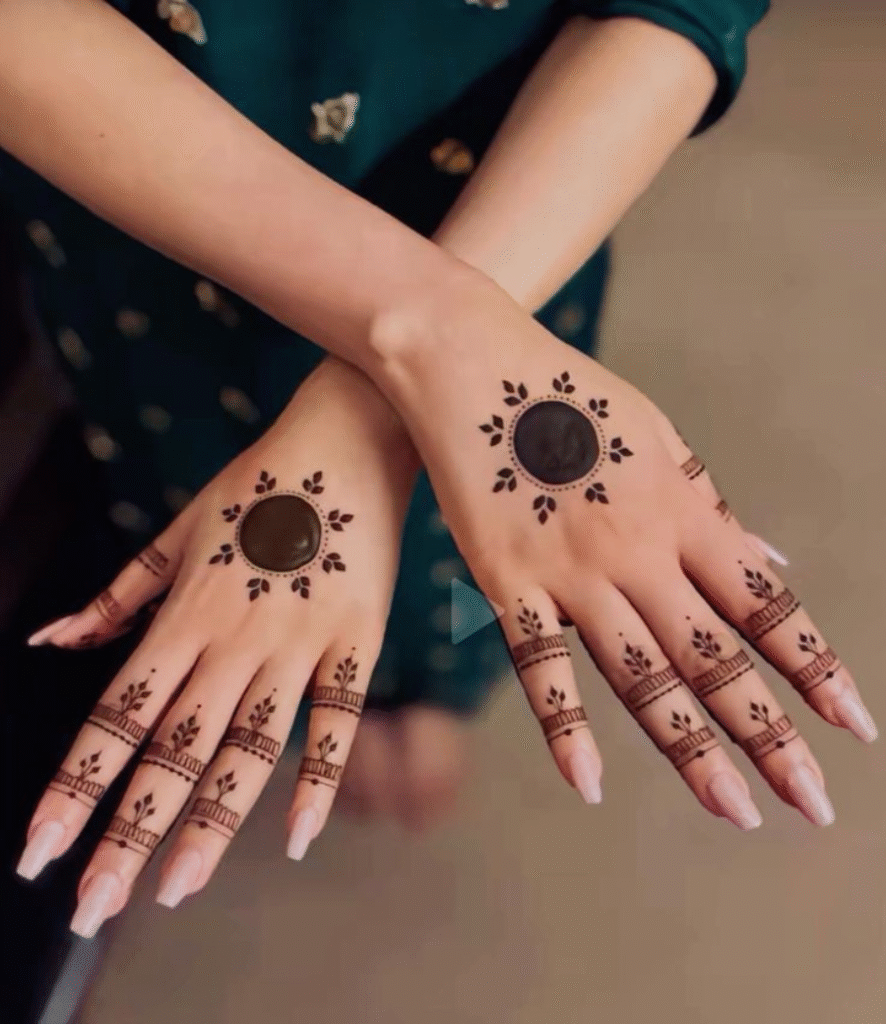 ticky short mehndi design
