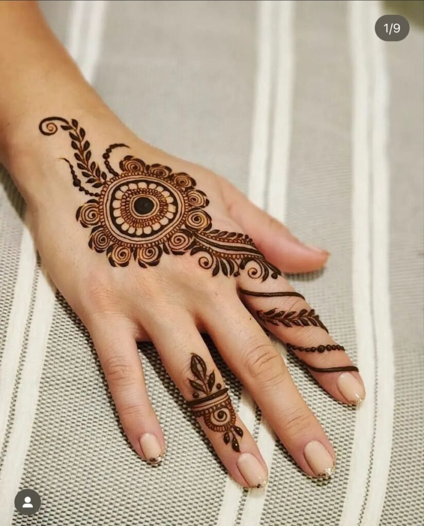 tikki-one-side-mehndi-design