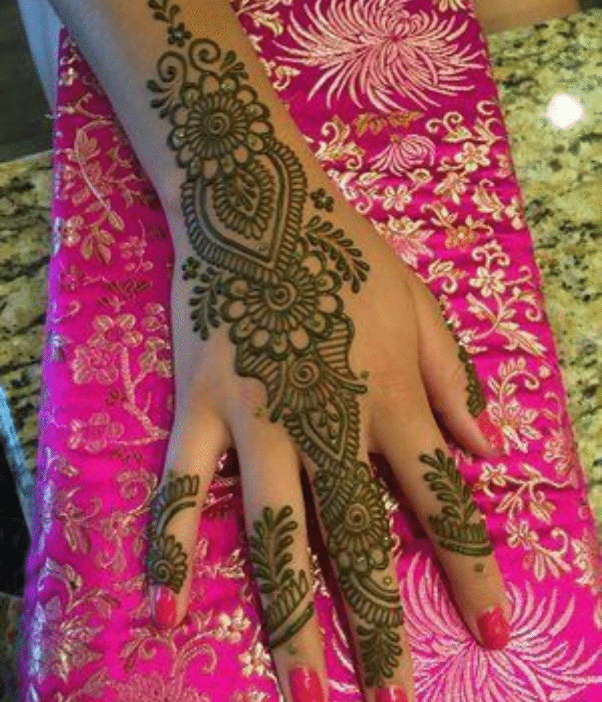 3d cute mehndi design