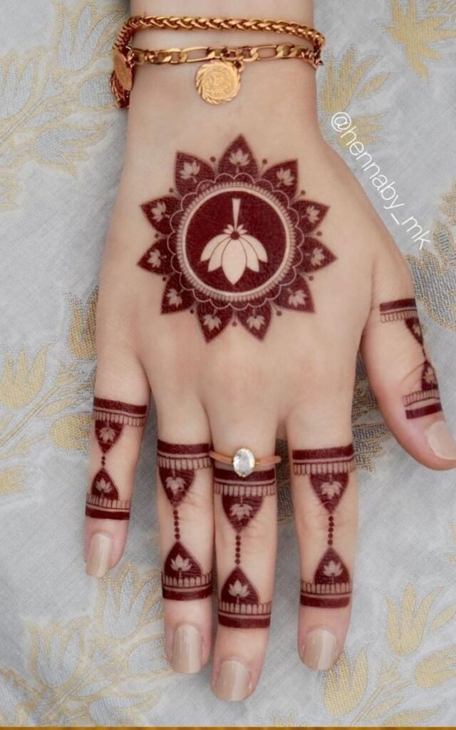 BRIDLE TICKY MEHNDI DESIGN