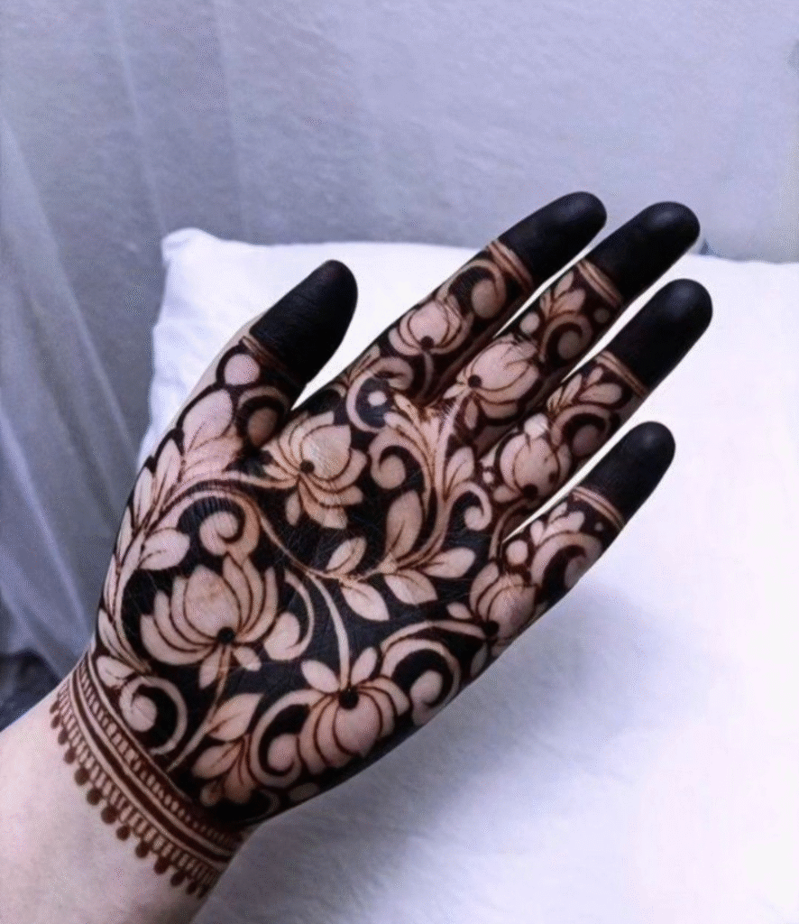 aesthetic lotus mehndi design pinterest