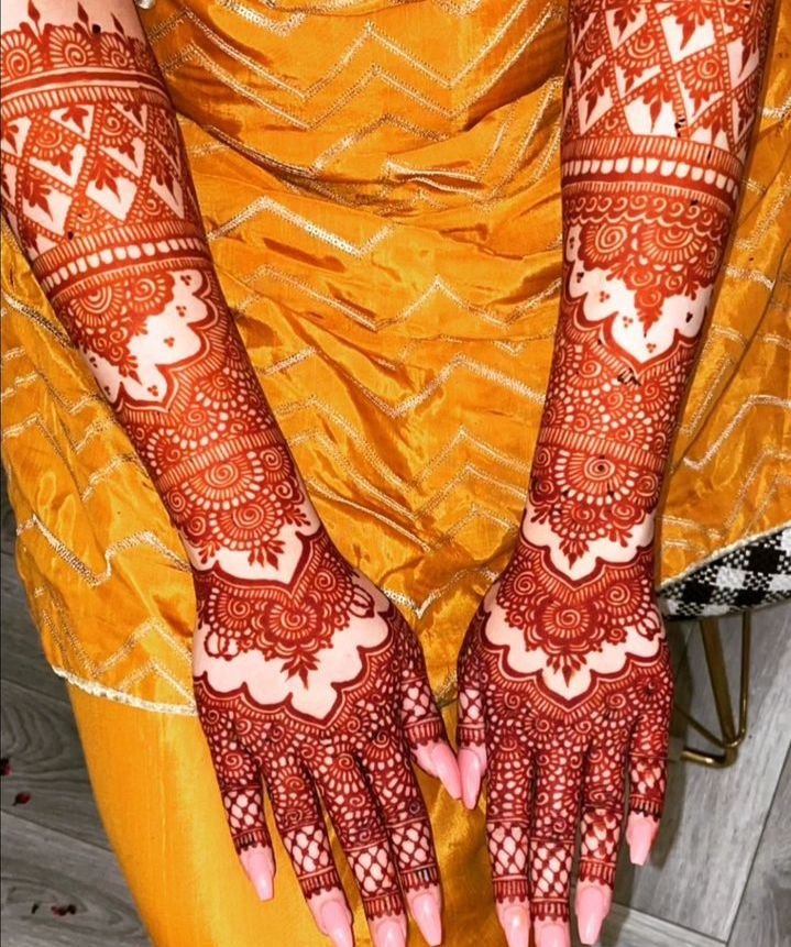 arabic instagram simple bridal mehndi design