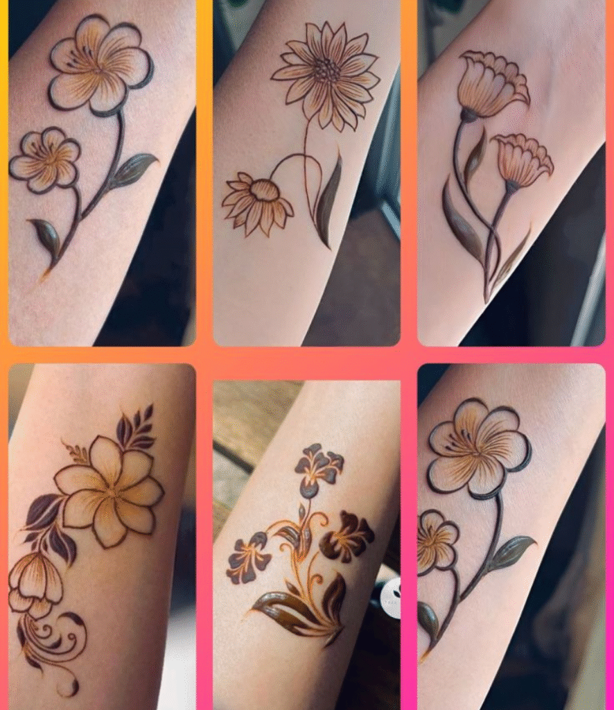 arm and hand mehndi design