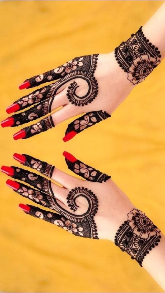 back side indian mehndi design