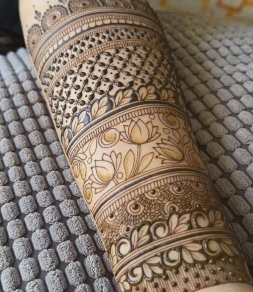 easy arm mehndi design