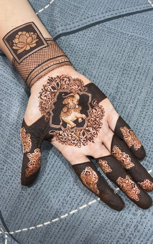 elephant-mehndi-design-simple-and-beautiful-full-hand