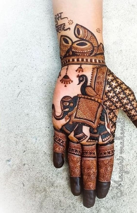 front-hand-elephant-mehndi-design