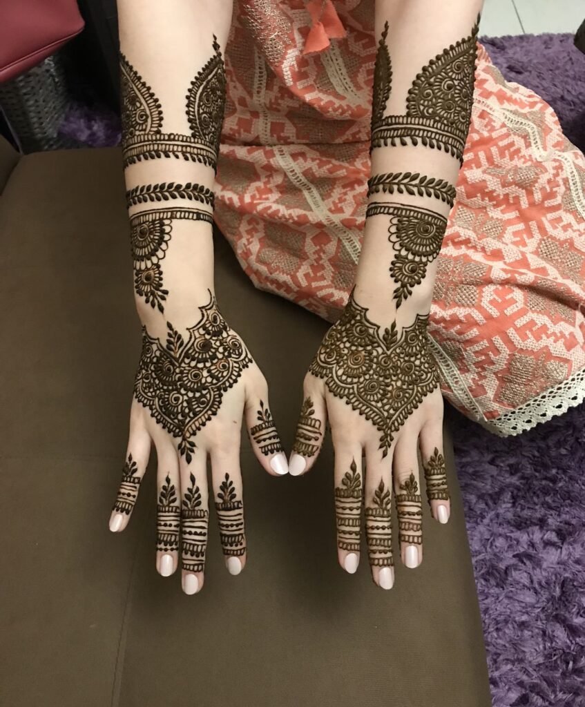 full arm mehndi design bridal