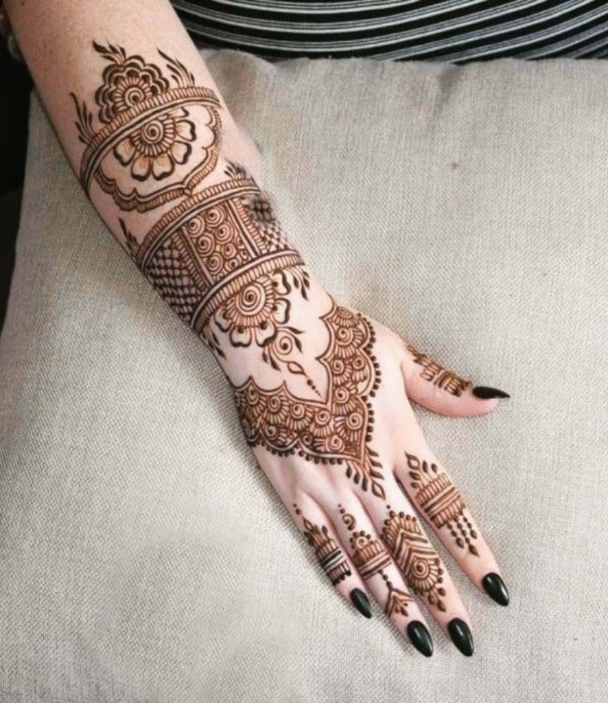 full arm mehndi design simple