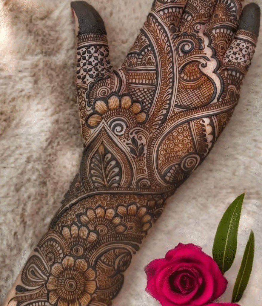 hard 3d mehndi design
