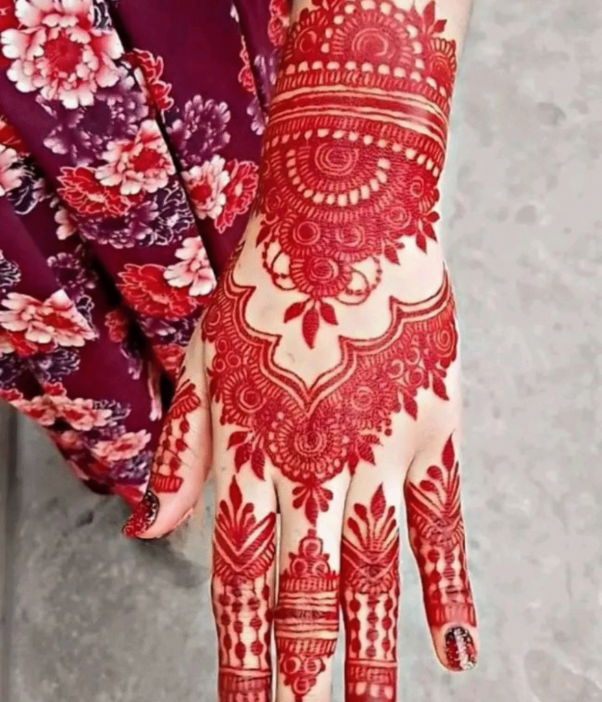 heavy 3d mehndi design