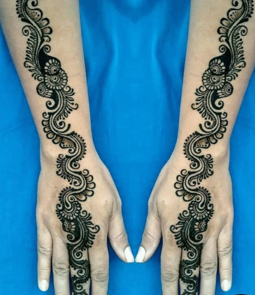 henna arm band design
