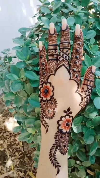 indian mehndi design back side