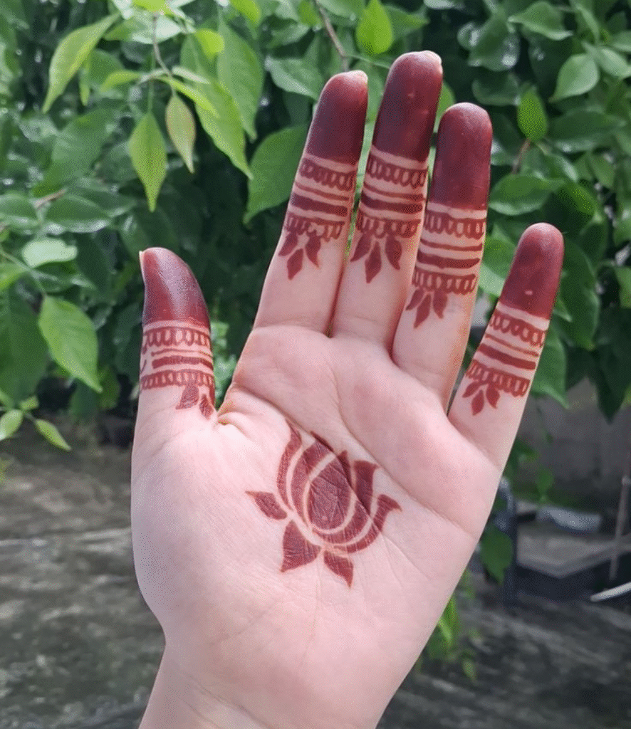 lotus mehndi design
