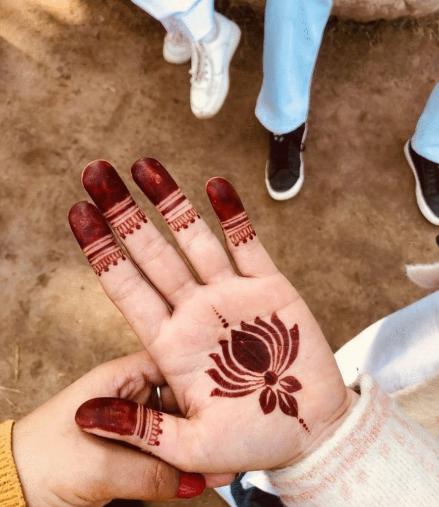 lotus mehndi design aesthetic KIDS