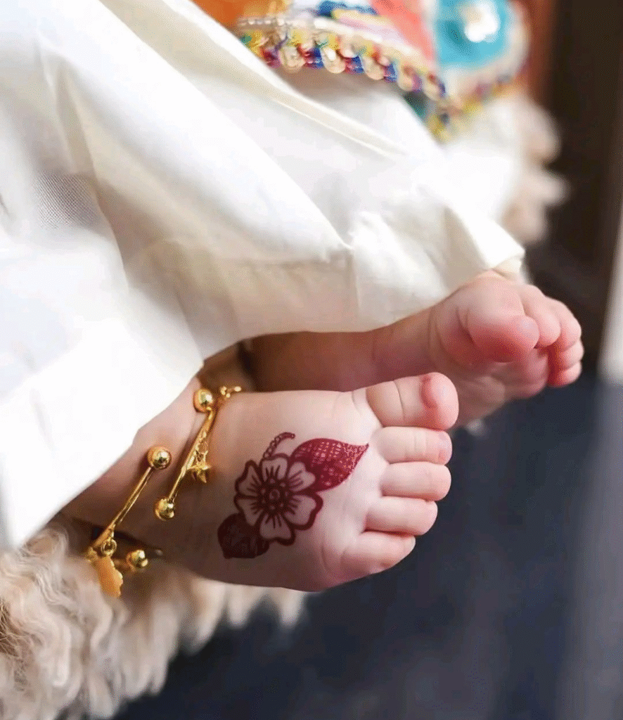 baby foot mehndi design arabic