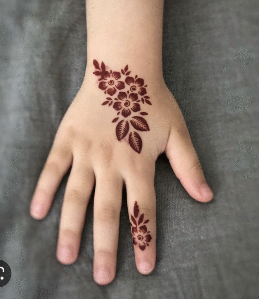 baby mehndi design back