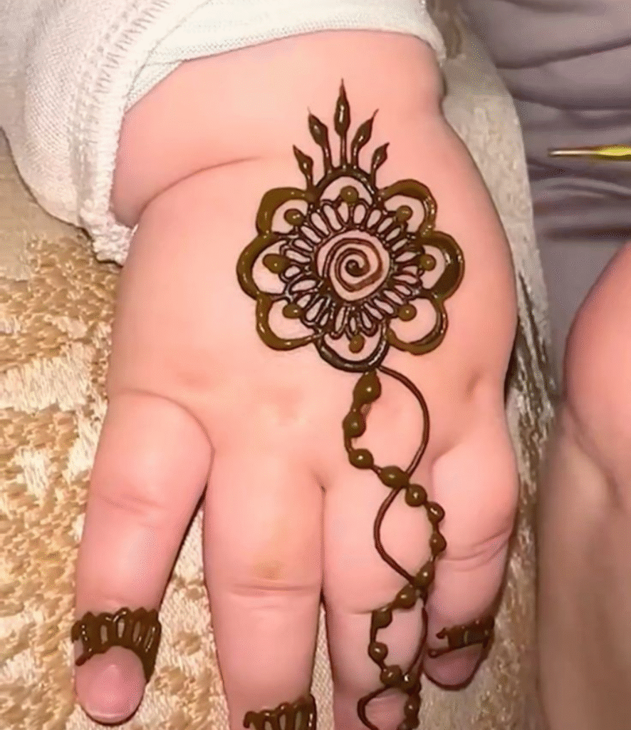 baby mehndi design back hand easy and beautiful