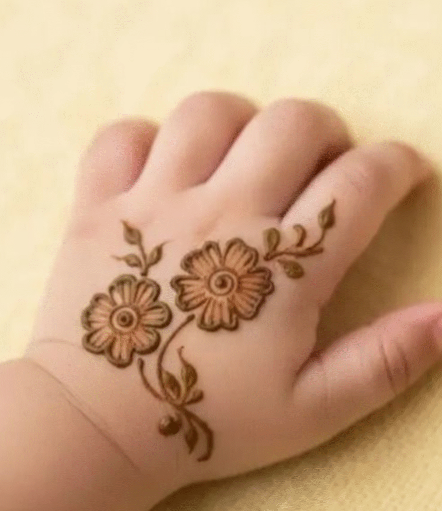 baby mehndi design simple and beautiful front hand