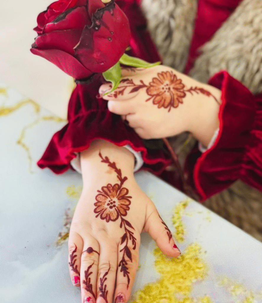 back hand baby mehndi design