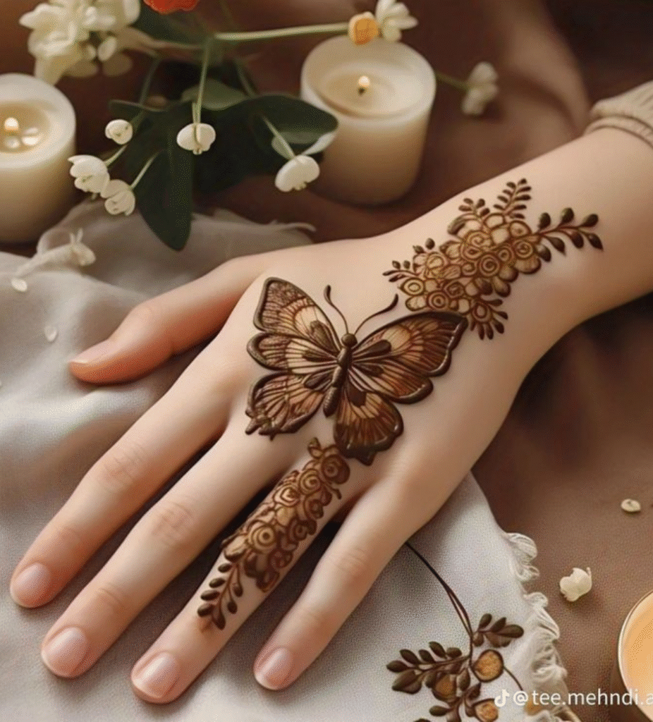back hand mehndi design