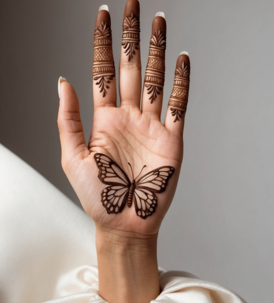 butterfly henna design