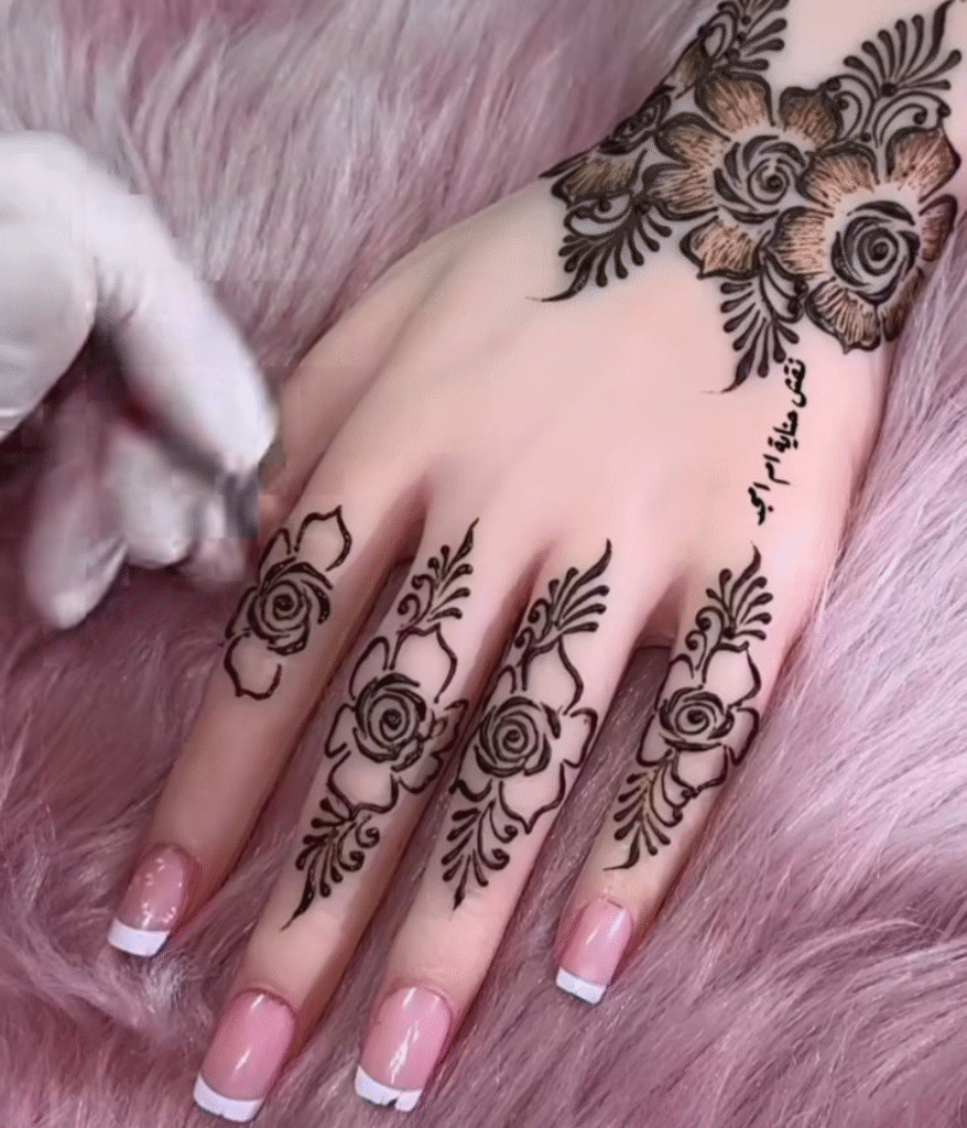 cool anime mehndi design