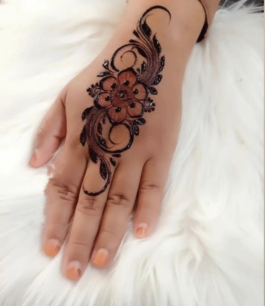 cute baby mehndi design simple