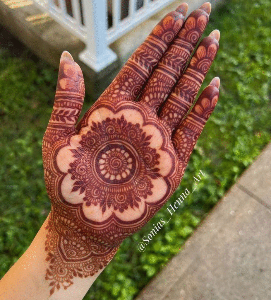 front full traditional mehndi
