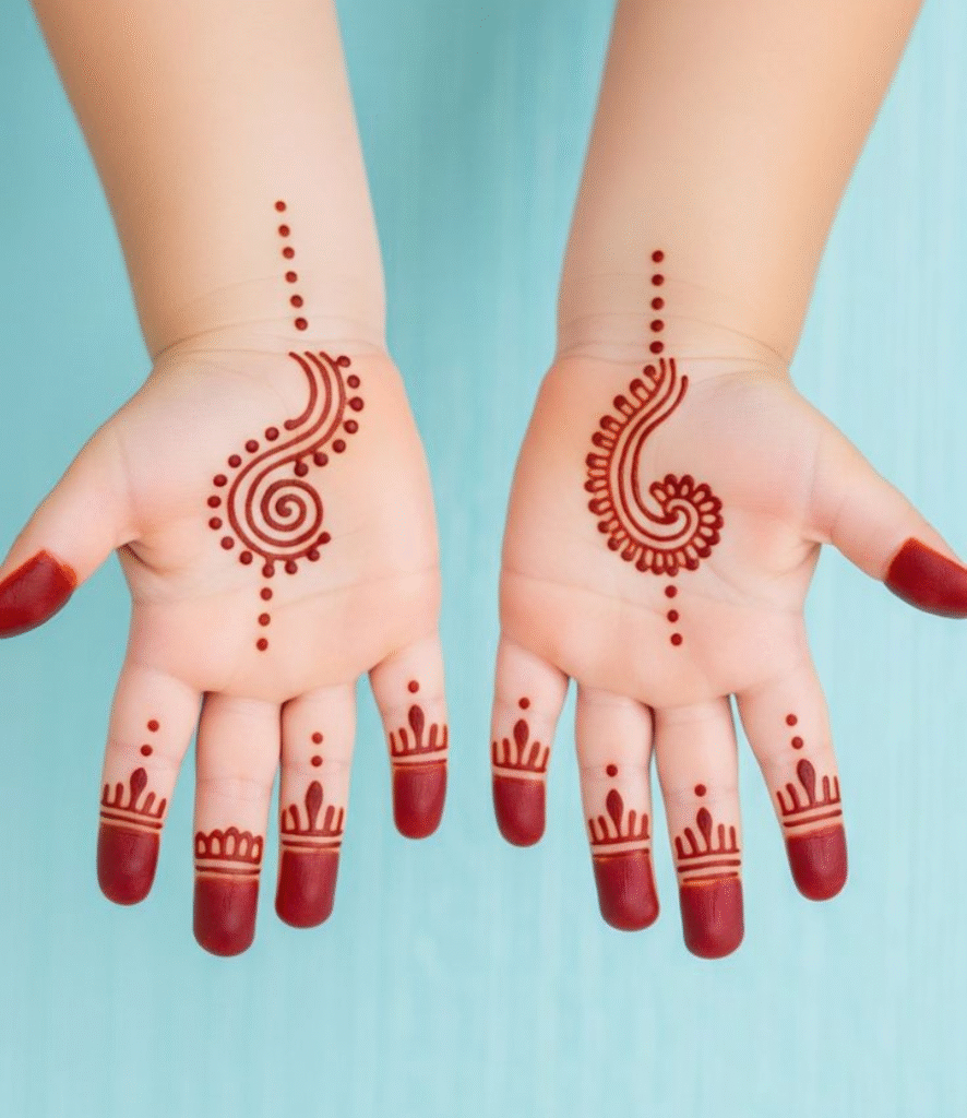 girls baby mehndi design