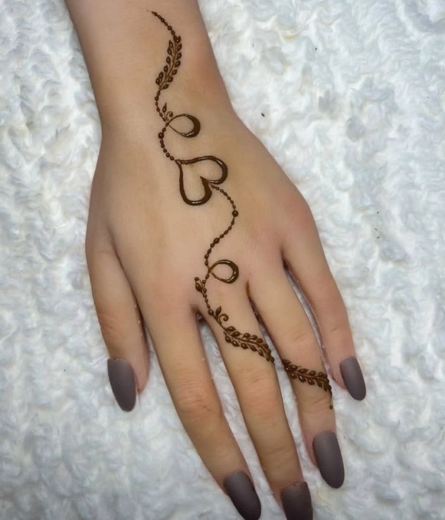 heart bakra eid mehndi design