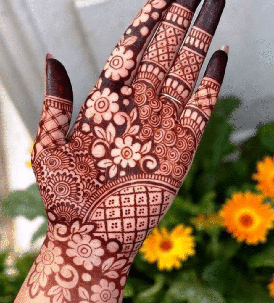 heavy traditional henna design