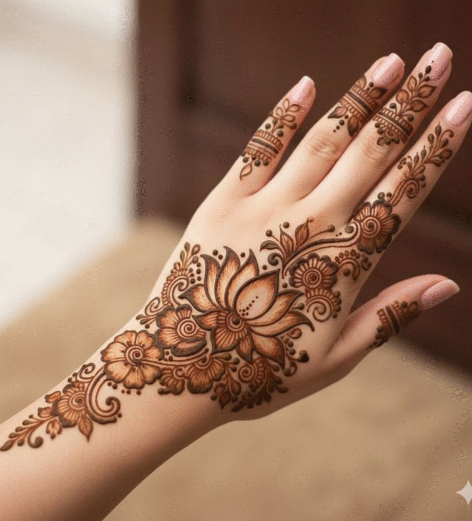 left hand mehndi design for girls