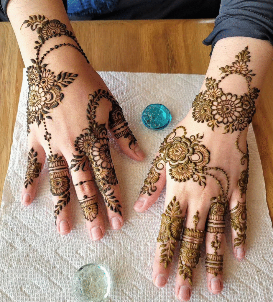 elegant bride sister henna