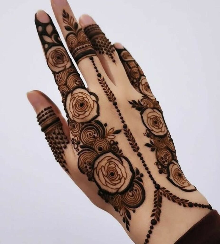 Back Hand Mehndi Design  
